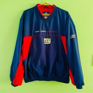 New York Giants On Field Team Apparel Pullover NFL Jacket Large Reebok Official